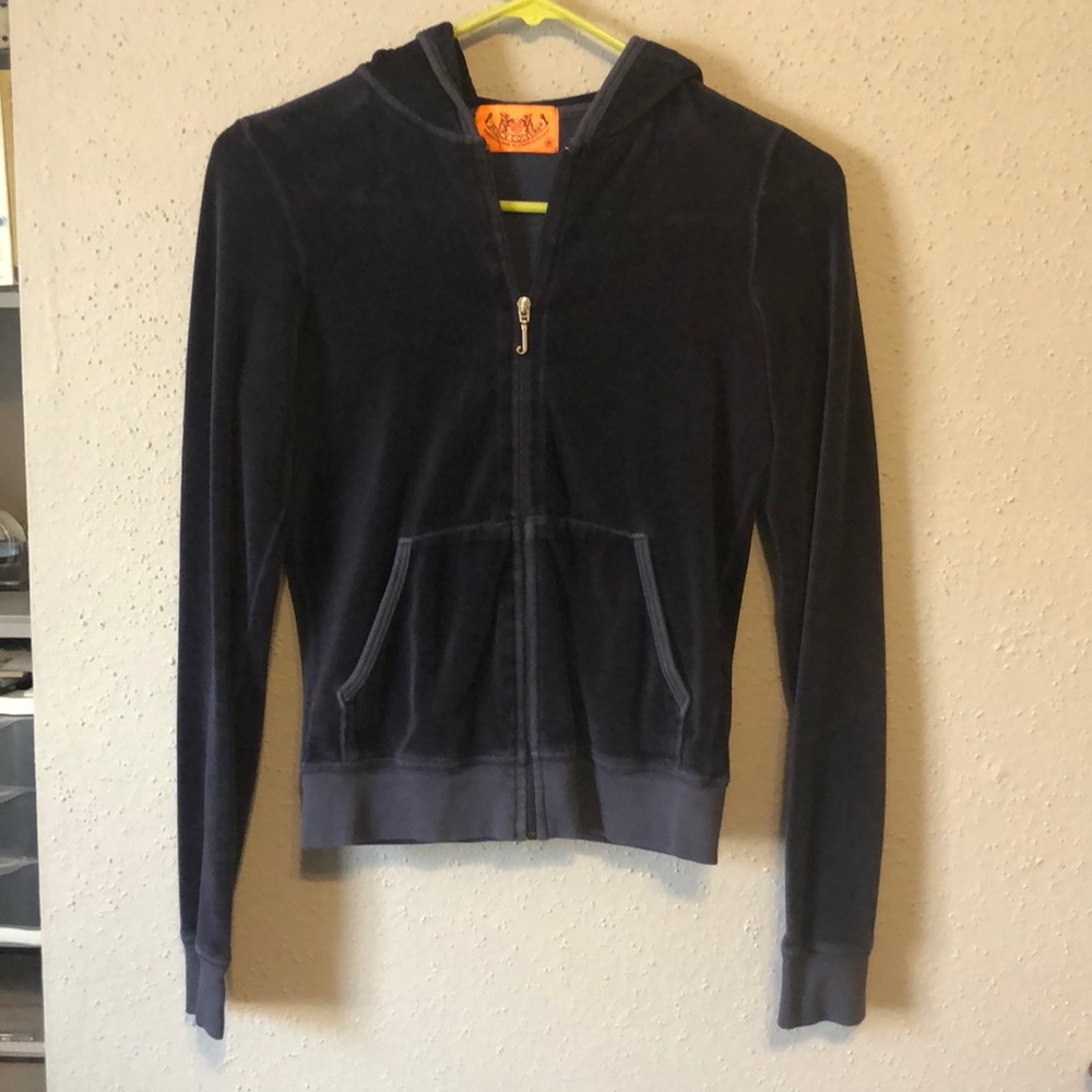 Navy Juicy Culture Sweat Jacket